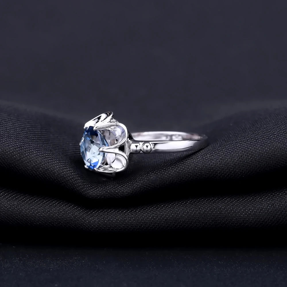 Gem's Ballet Mystic Topaz Iolite Blue Natural Gemstones Real 925 sterling silver Rings Women Gift Wedding Engagement jewelry