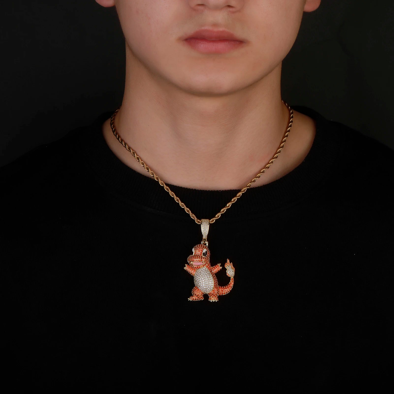 JINAO Fashion Necklaces 2022 NEW Animal Series Pendants High Quality AAA+ Ice Cravejado Cubic Zircon Men and Women Jewelry