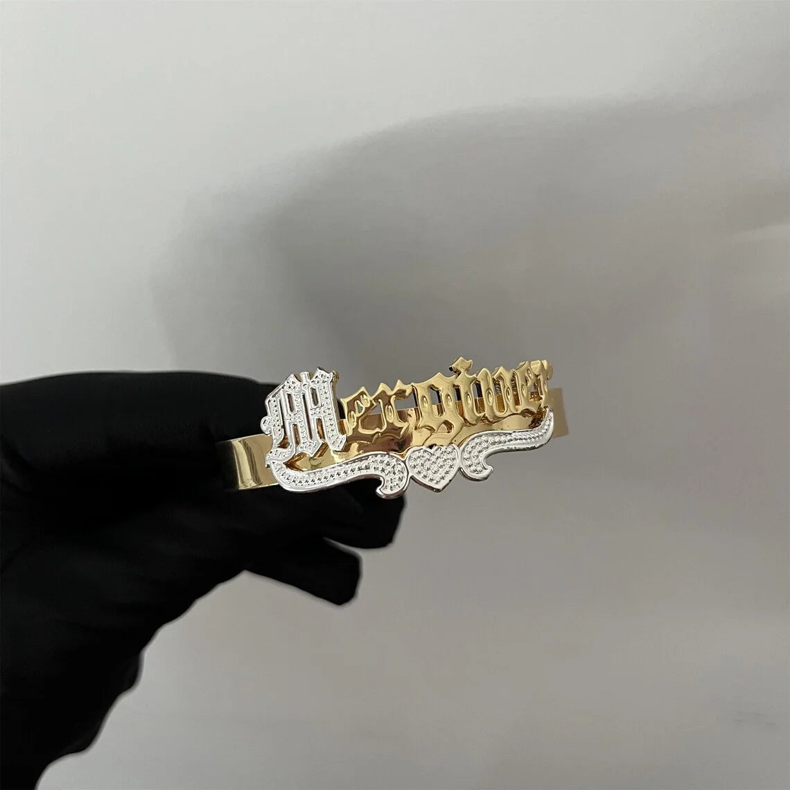 Zciti Double Plating Bracelets Custom Name Bracelet Stainless Steel Jewelry Couple Bracelet  For Women  Personalized Gift