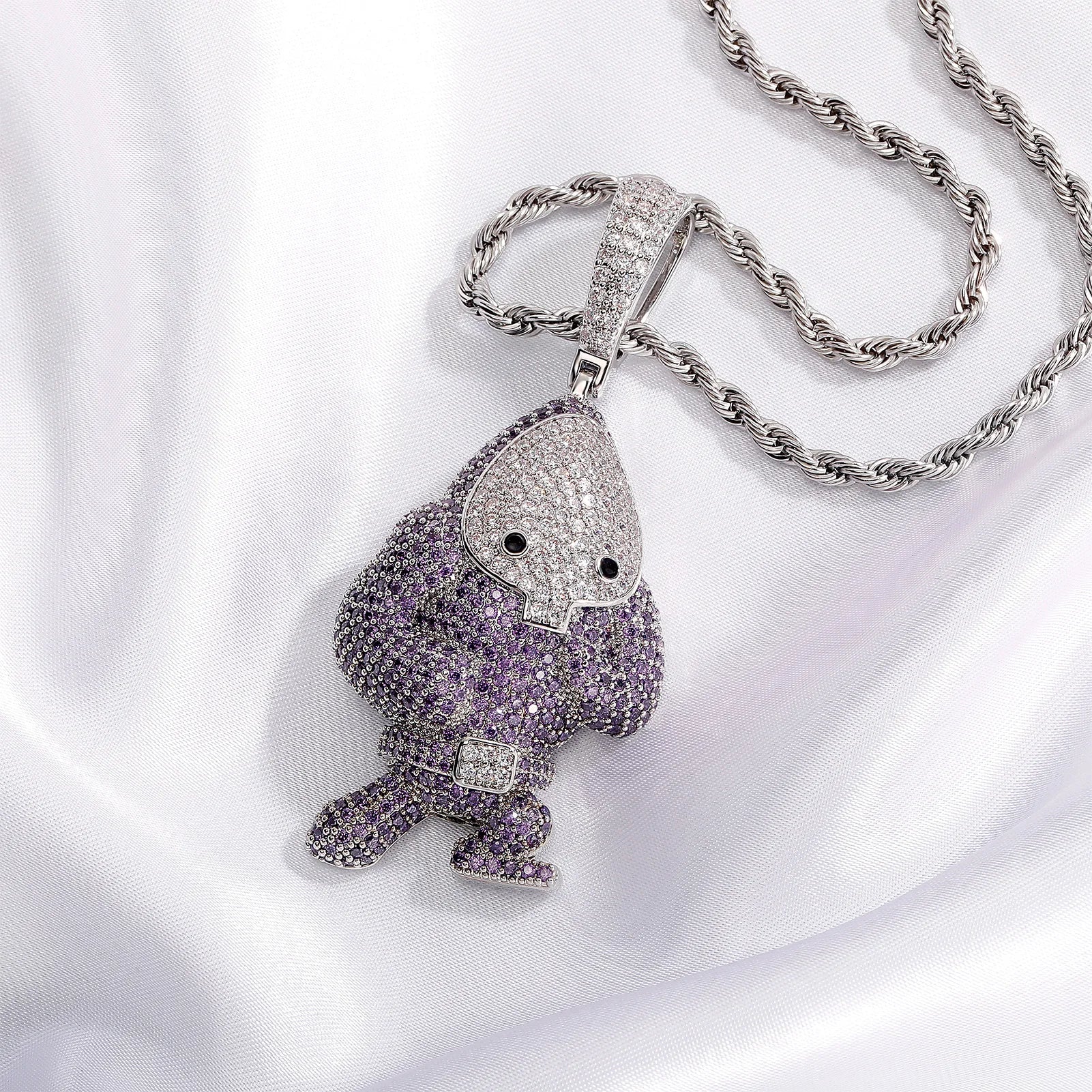 JINAO Fashion Necklaces 2022 NEW Animal Series Pendants High Quality AAA+ Ice Cravejado Cubic Zircon Men and Women Jewelry