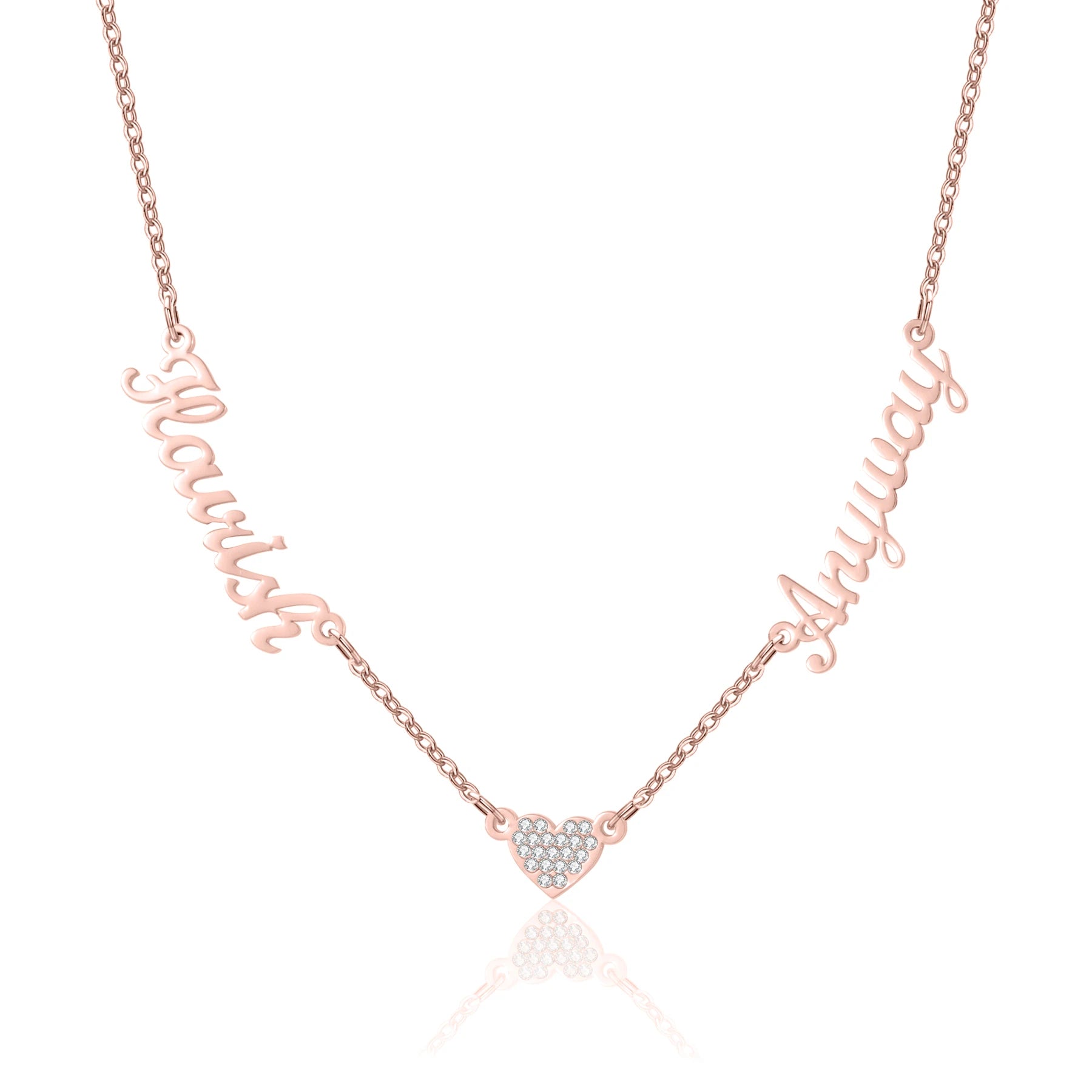 Zciti Personalized Customized Multi-Name Necklace Shan Love Stone Pendant Stainless Steel Jewelry Mother'S Day Gift
