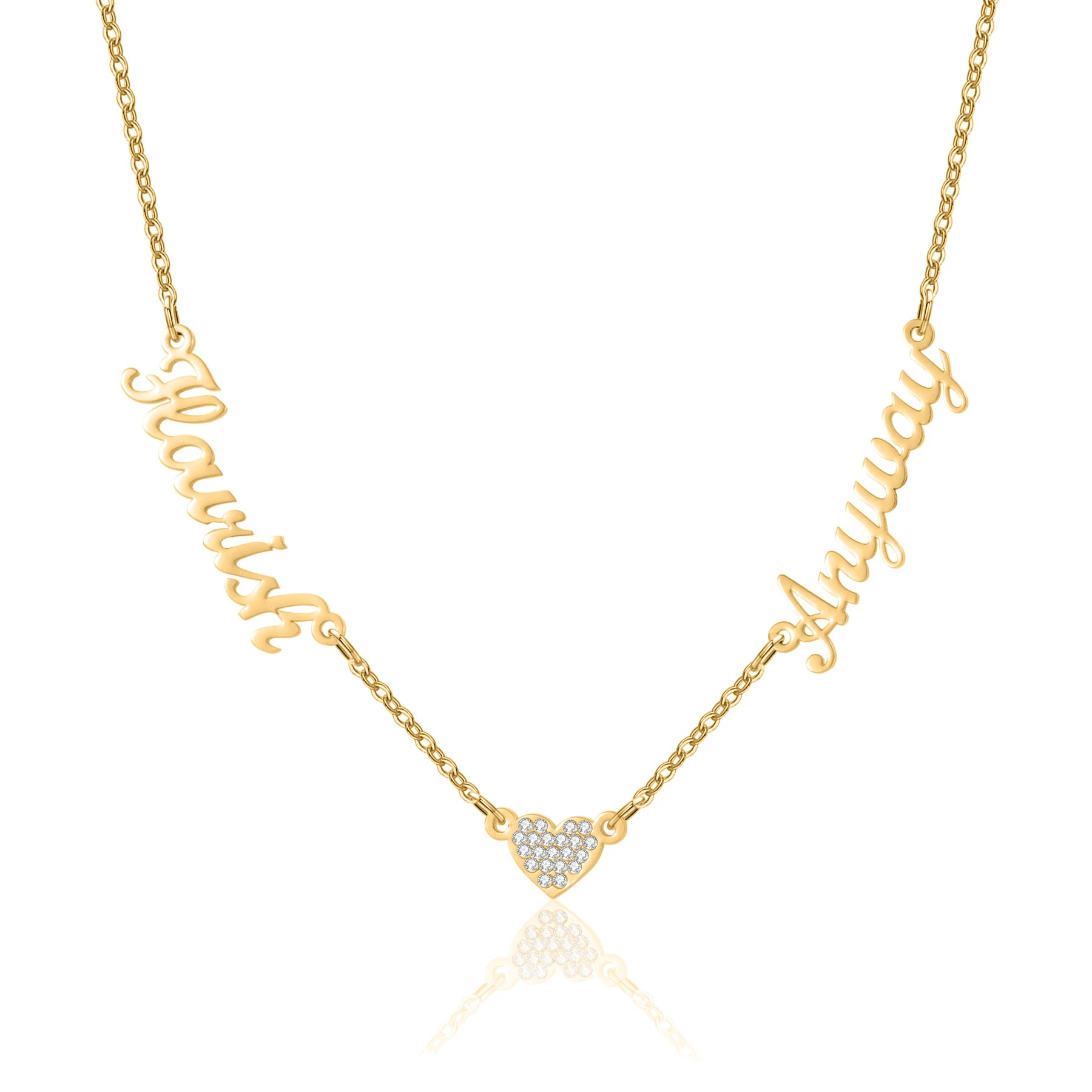 Zciti Personalized Customized Multi-Name Necklace Shan Love Stone Pendant Stainless Steel Jewelry Mother'S Day Gift